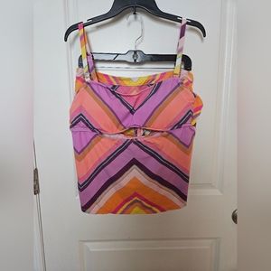Gibson Latimer pink and purple tankini set XL